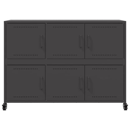 vidaXL Sideboard Black 100.5x39x72 cm Steel