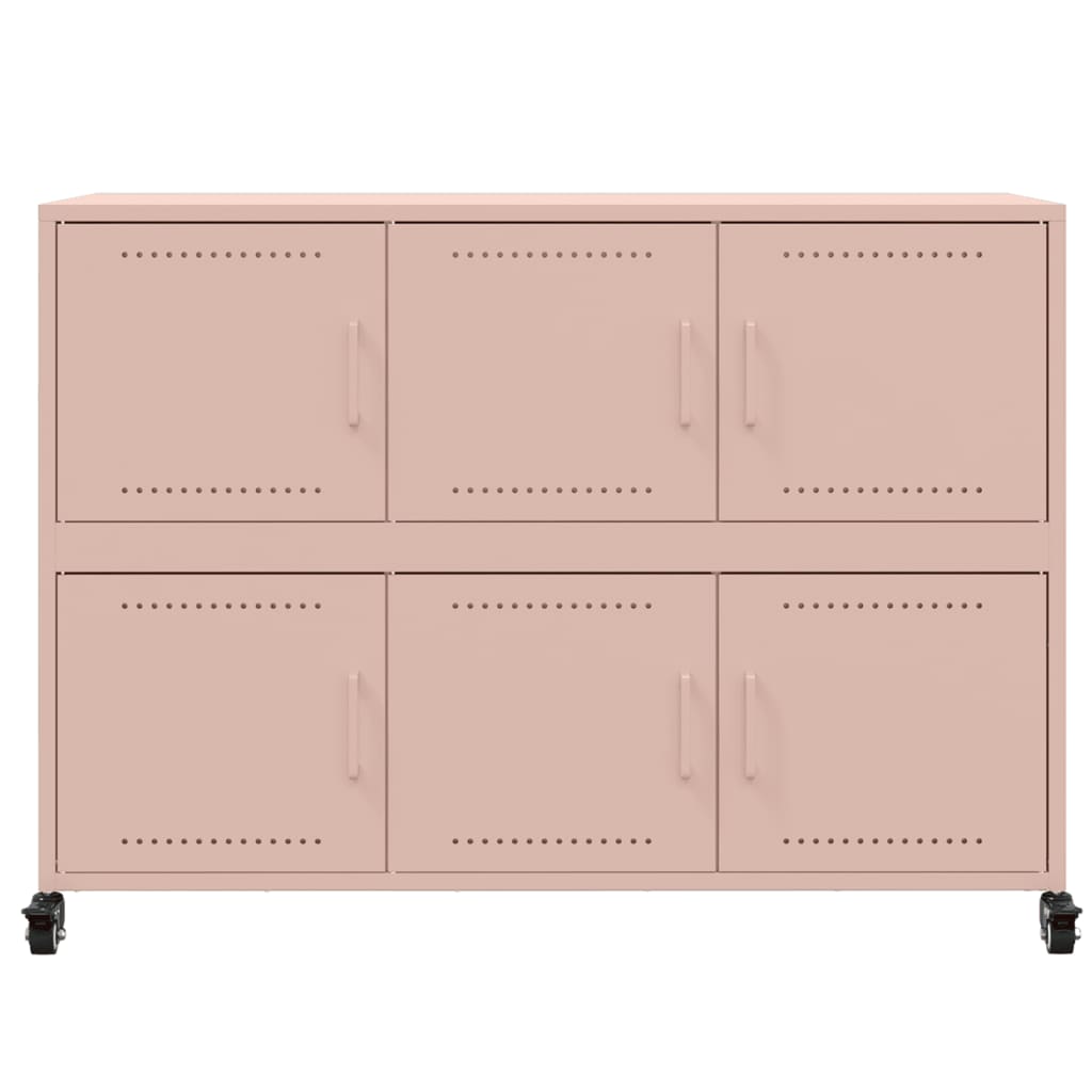 vidaXL Sideboard Pink 100.5x39x72 cm Steel