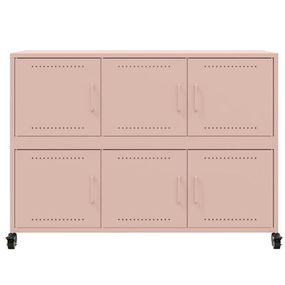 vidaXL Sideboard Pink 100.5x39x72 cm Steel