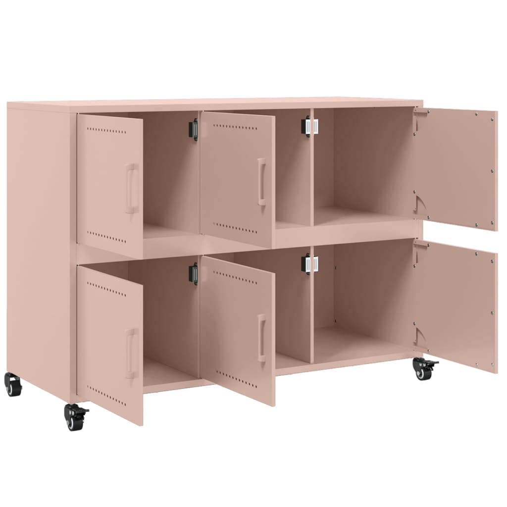 vidaXL Sideboard Pink 100.5x39x72 cm Steel