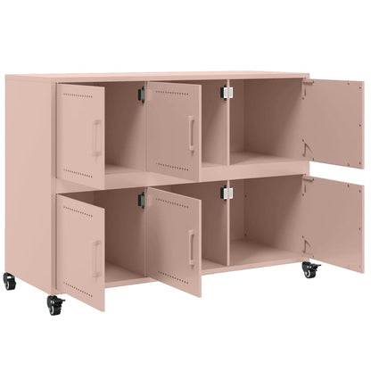 vidaXL Sideboard Pink 100.5x39x72 cm Steel