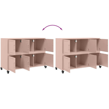 vidaXL Sideboard Pink 100.5x39x72 cm Steel