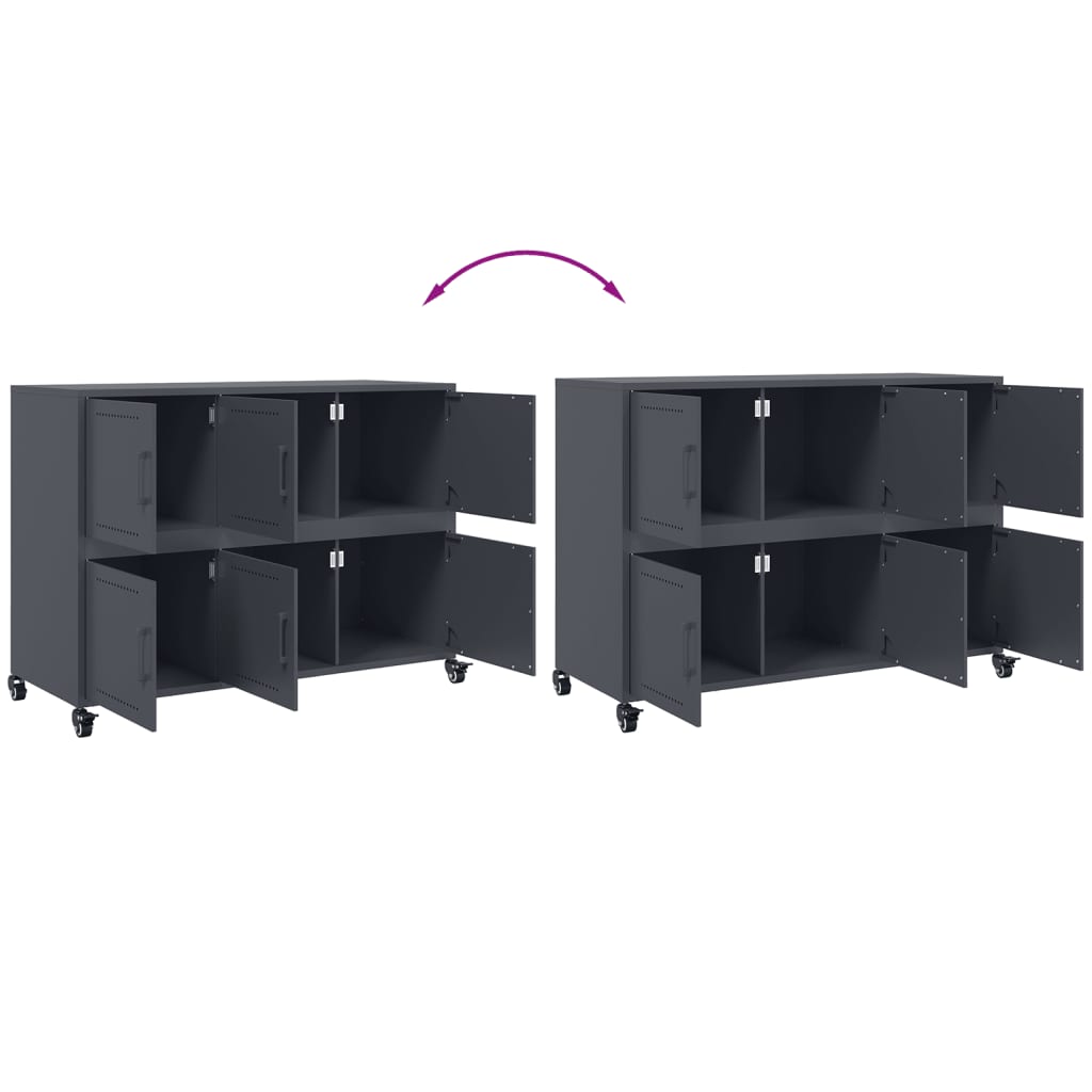 vidaXL Sideboard Anthracite 100.5x39x72 cm Steel
