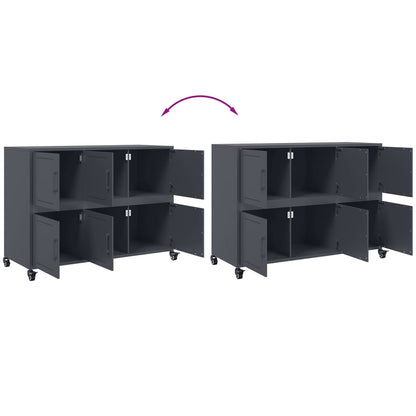 vidaXL Sideboard Anthracite 100.5x39x72 cm Steel