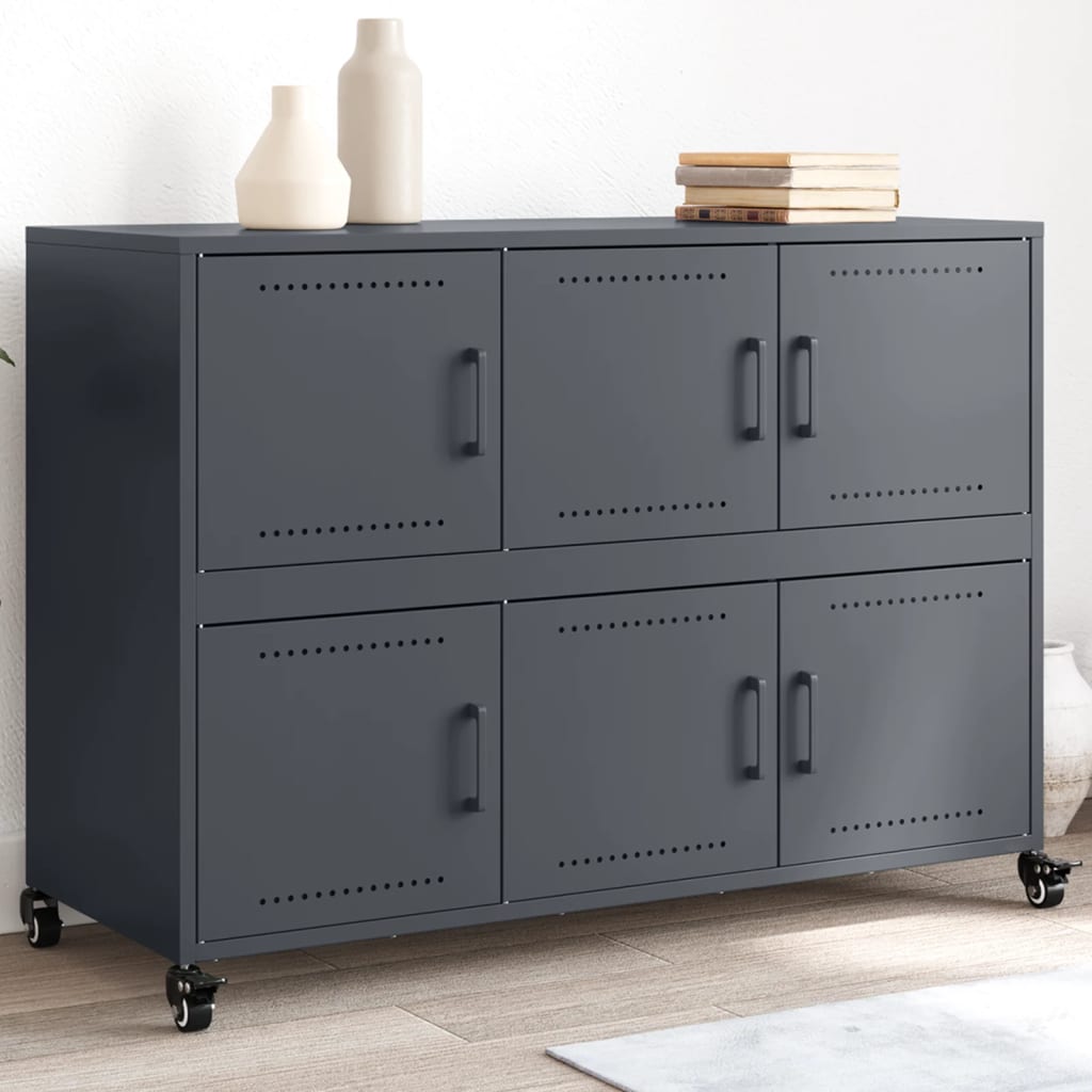 vidaXL Sideboard Anthracite 100,5x39x72 cm Steel