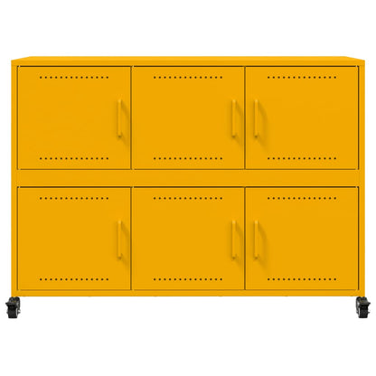 vidaXL Sideboard Mustard Yellow 100.5x39x72 cm Steel