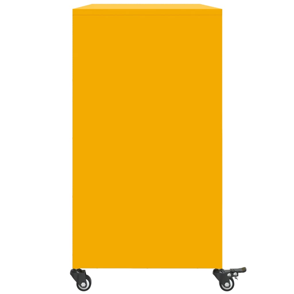vidaXL Sideboard Mustard Yellow 100.5x39x72 cm Steel