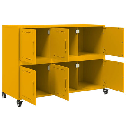vidaXL Sideboard Mustard Yellow 100.5x39x72 cm Steel