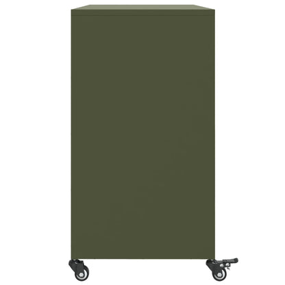 vidaXL Sideboard Olive Green 100.5x39x72 cm Steel