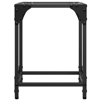 vidaXL Coffee Tables with Transparent Glass Top 2 pcs 30x30x40 cm Steel