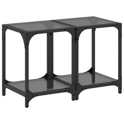 vidaXL Coffee Table | Black glass | Engineered wood, steel, glass | Small