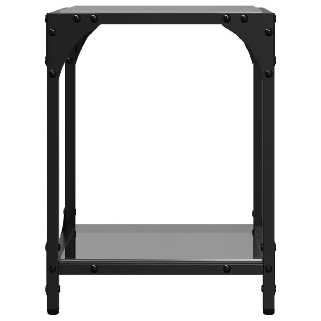 vidaXL Coffee Table | Black glass | Engineered wood, steel, glass | Small