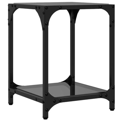 vidaXL Coffee Table | Black glass | Engineered wood, steel, glass | Small