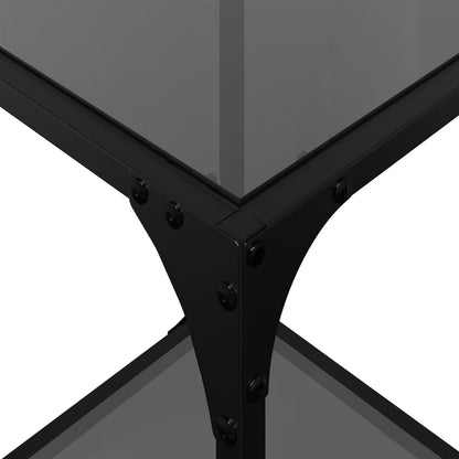 vidaXL Coffee Table | Black glass | Engineered wood, steel, glass | Small