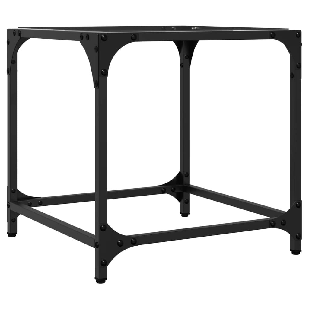 vidaXL Coffee Table with Transparent Glass Top 40x40x40 cm Steel