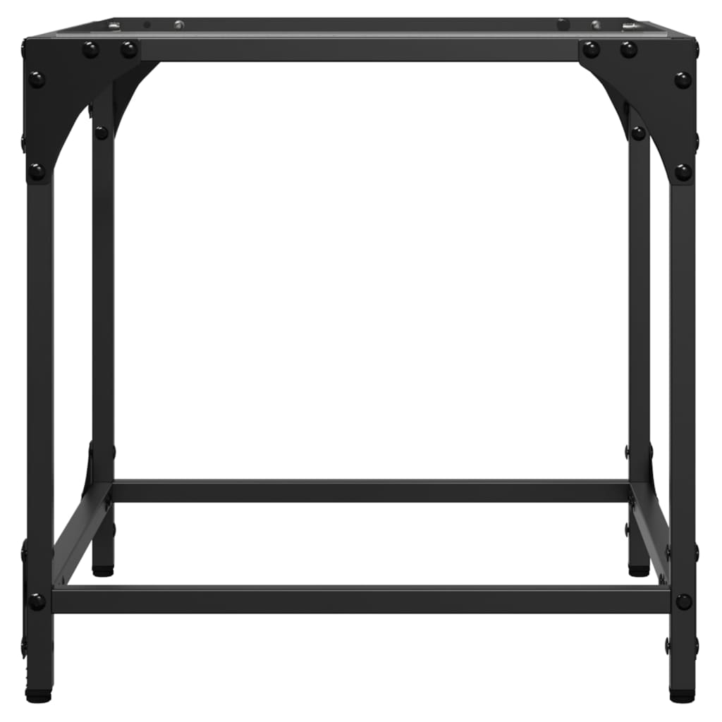 vidaXL Coffee Tables with Transparent Glass Top 2 pcs 40x40x40 cm Steel