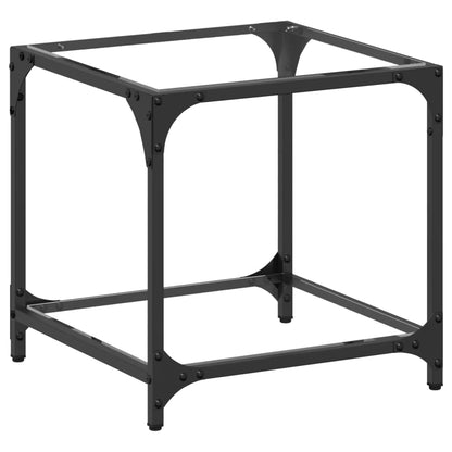 vidaXL Coffee Table with Transparent Glass Top 40x40x40 cm Steel