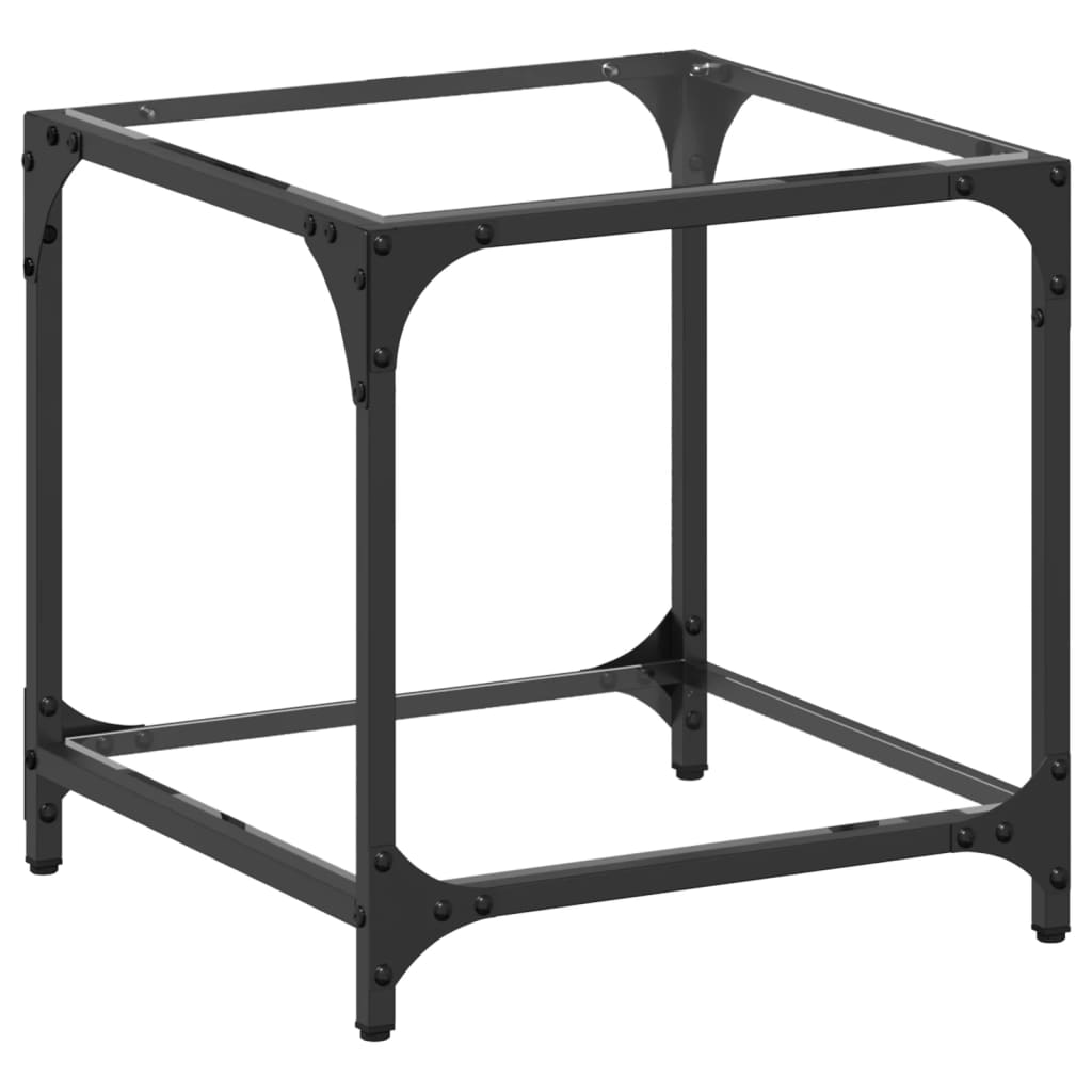 vidaXL Coffee Table with Transparent Glass Top 40x40x40 cm Steel