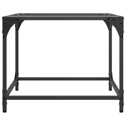 vidaXL Coffee Table with Transparent Glass Top 50x50x40 cm Steel