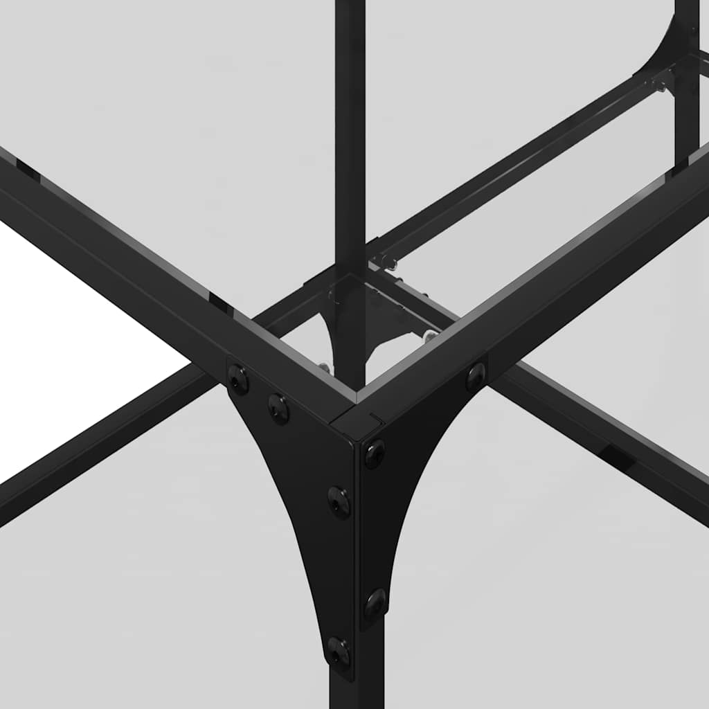 vidaXL Coffee Table with Transparent Glass Top 78,5x40x40 cm Steel