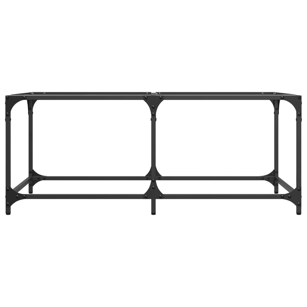 vidaXL Coffee Table with Transparent Glass Top 98.5x50x40 cm Steel