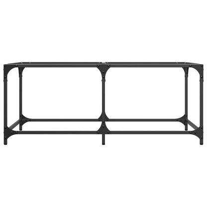vidaXL Coffee Table with Transparent Glass Top 98.5x50x40 cm Steel