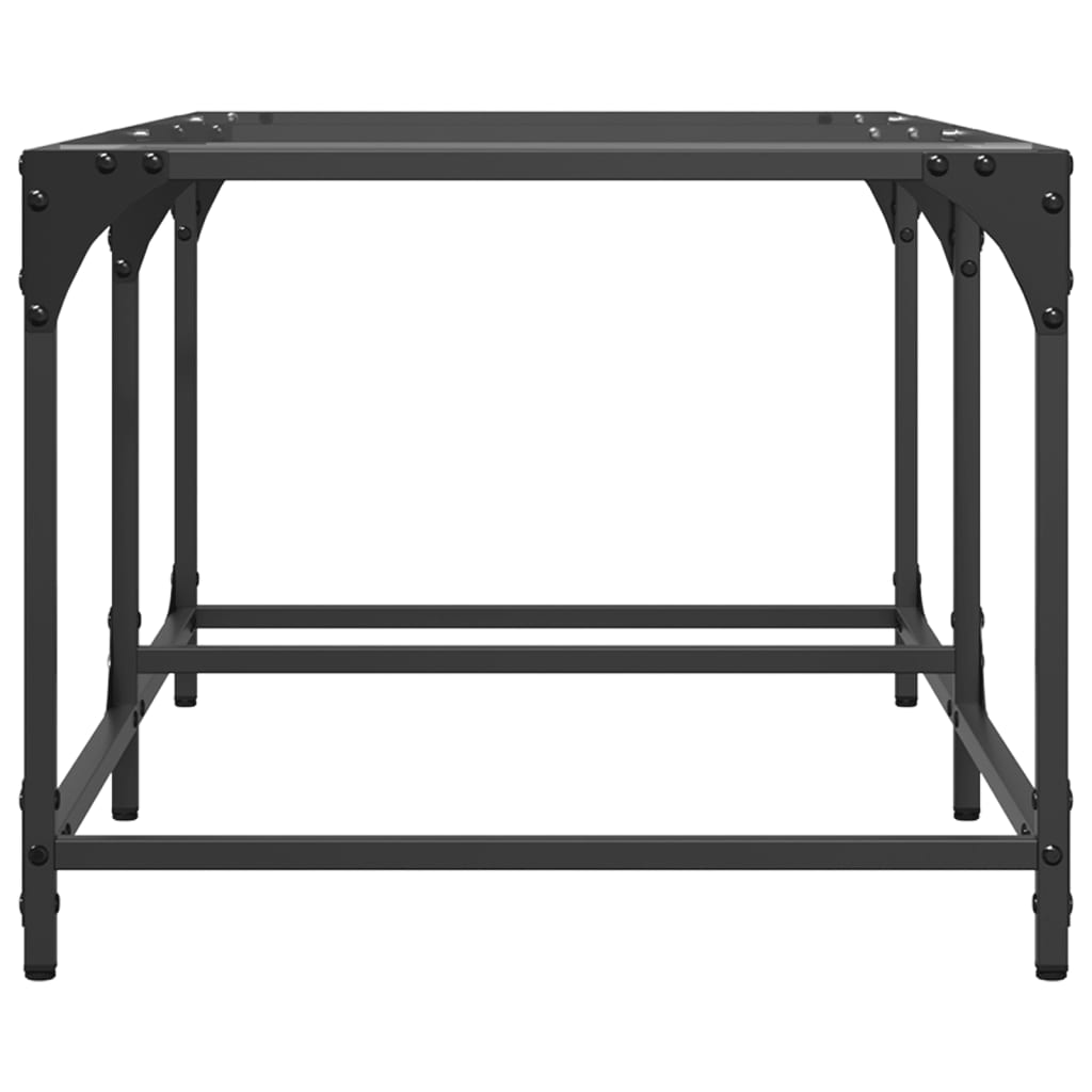 vidaXL Coffee Table with Transparent Glass Top 98.5x50x40 cm Steel