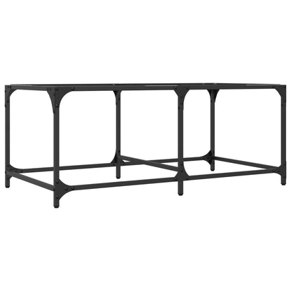 vidaXL Coffee Table with Transparent Glass Top 98.5x50x40 cm Steel