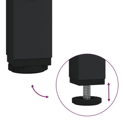 vidaXL Console Table with Transparent Glass Top 118.5x30x81 cm Steel