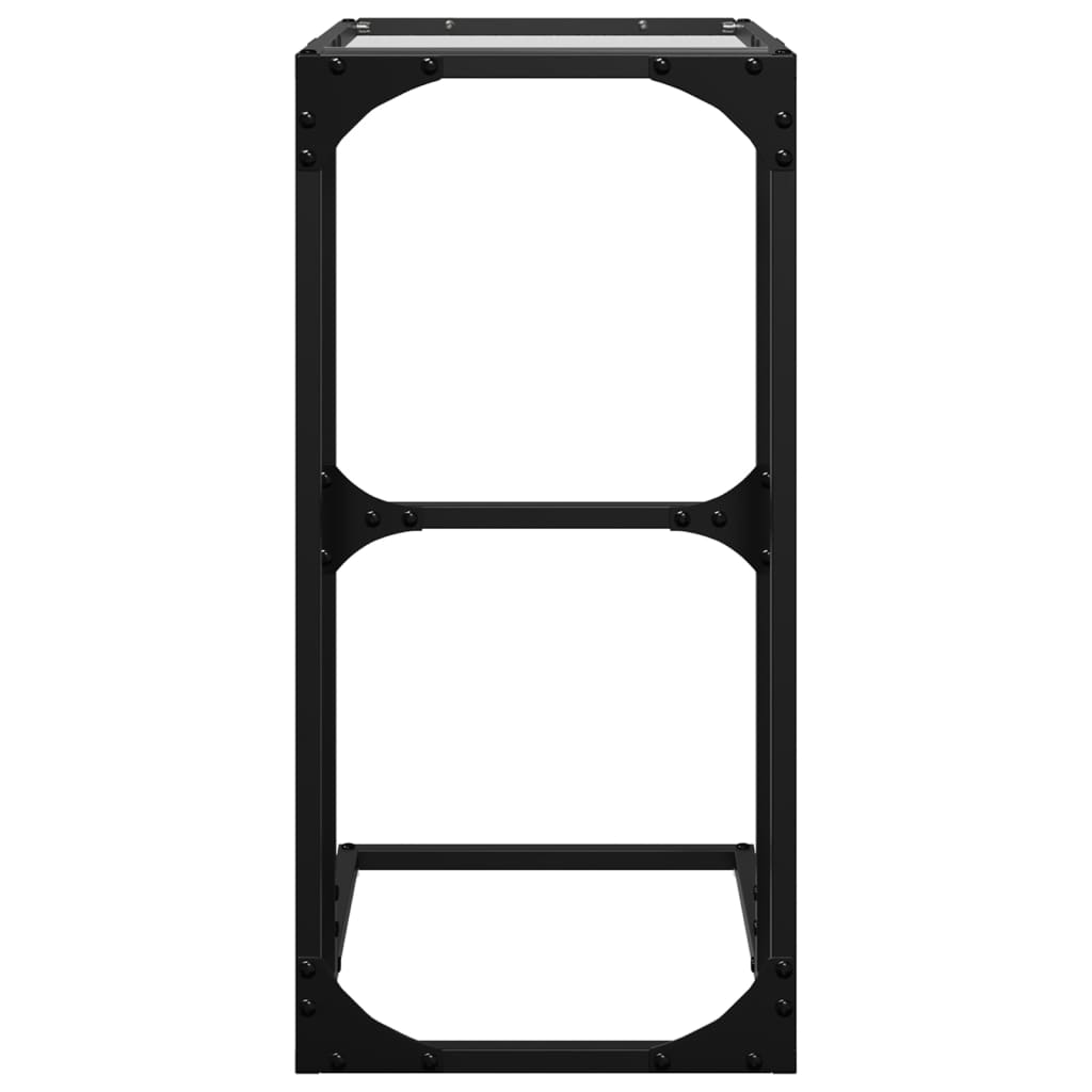 vidaXL Side Table with Transparent Glass 40x30x61.5 cm Steel