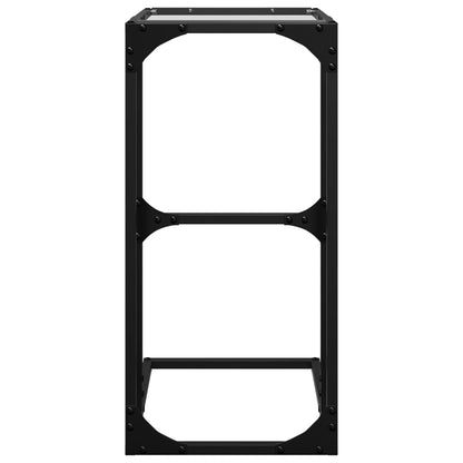 vidaXL Side Table with Transparent Glass 40x30x61.5 cm Steel
