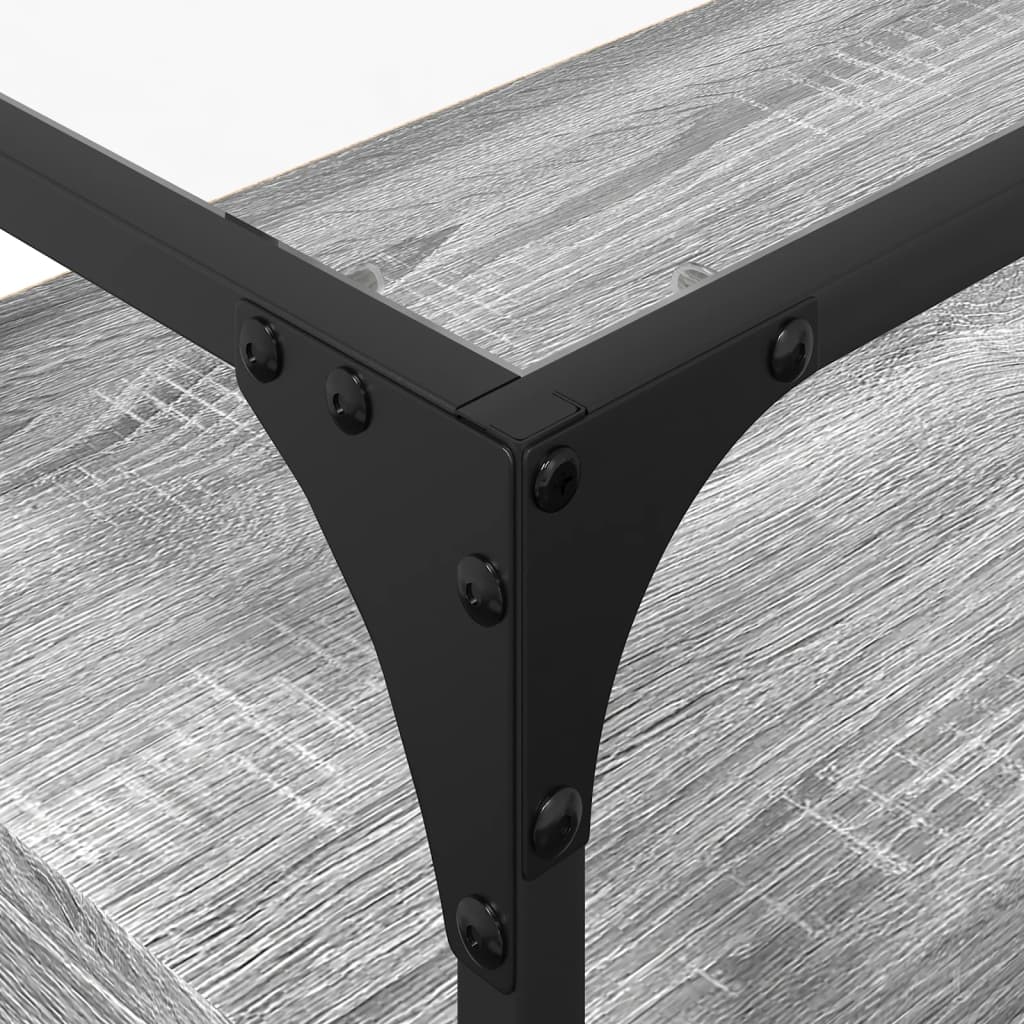 vidaXL TV Cabinet with Glass Top Grey Sonoma 60x35x51 cm