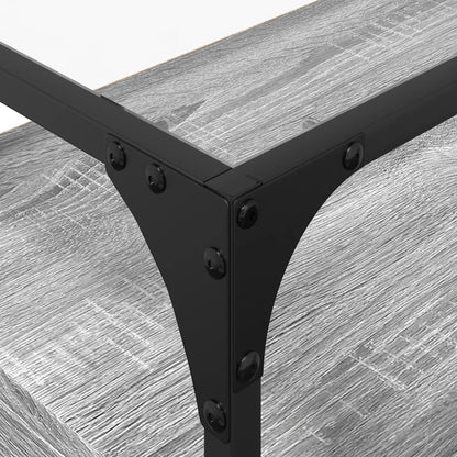 vidaXL TV Cabinet with Glass Top Grey Sonoma 60x35x51 cm