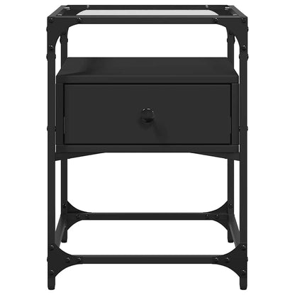 vidaXL Bedside Cabinets 2 pcs Black 40x40x55 cm Engineered Wood