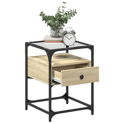 vidaXL Bedside Cabinet Sonoma Oak 40x40x55 cm Engineered Wood
