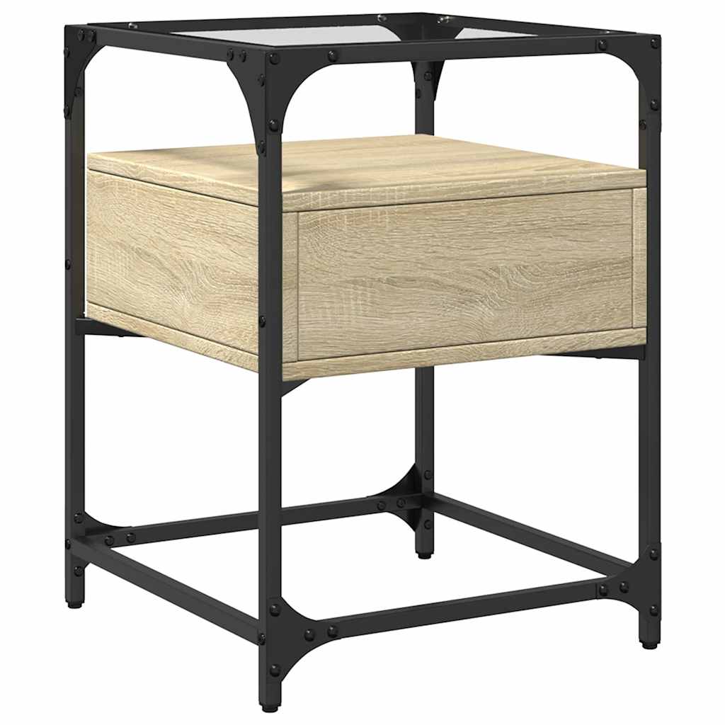 vidaXL Bedside Cabinet Sonoma Oak 40x40x55 cm Engineered Wood