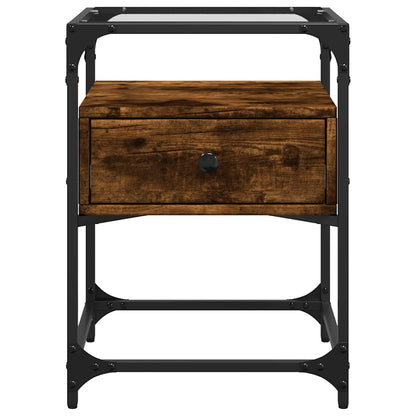 vidaXL Bedside Cabinets 2 pcs Smoked Oak 40x40x55 cm Engineered Wood