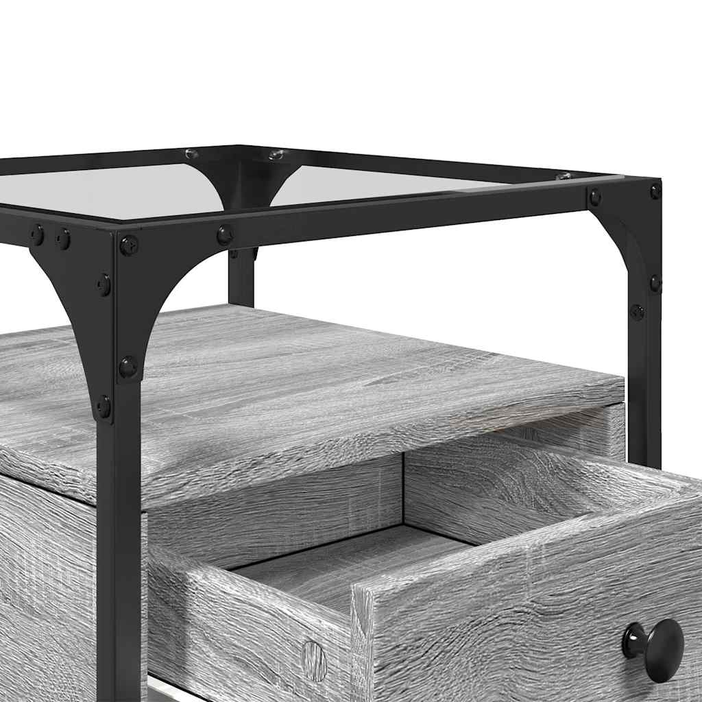 vidaXL Bedside Cabinets 2 pcs Gery Sonoma 40x40x55 cm Engineered Wood
