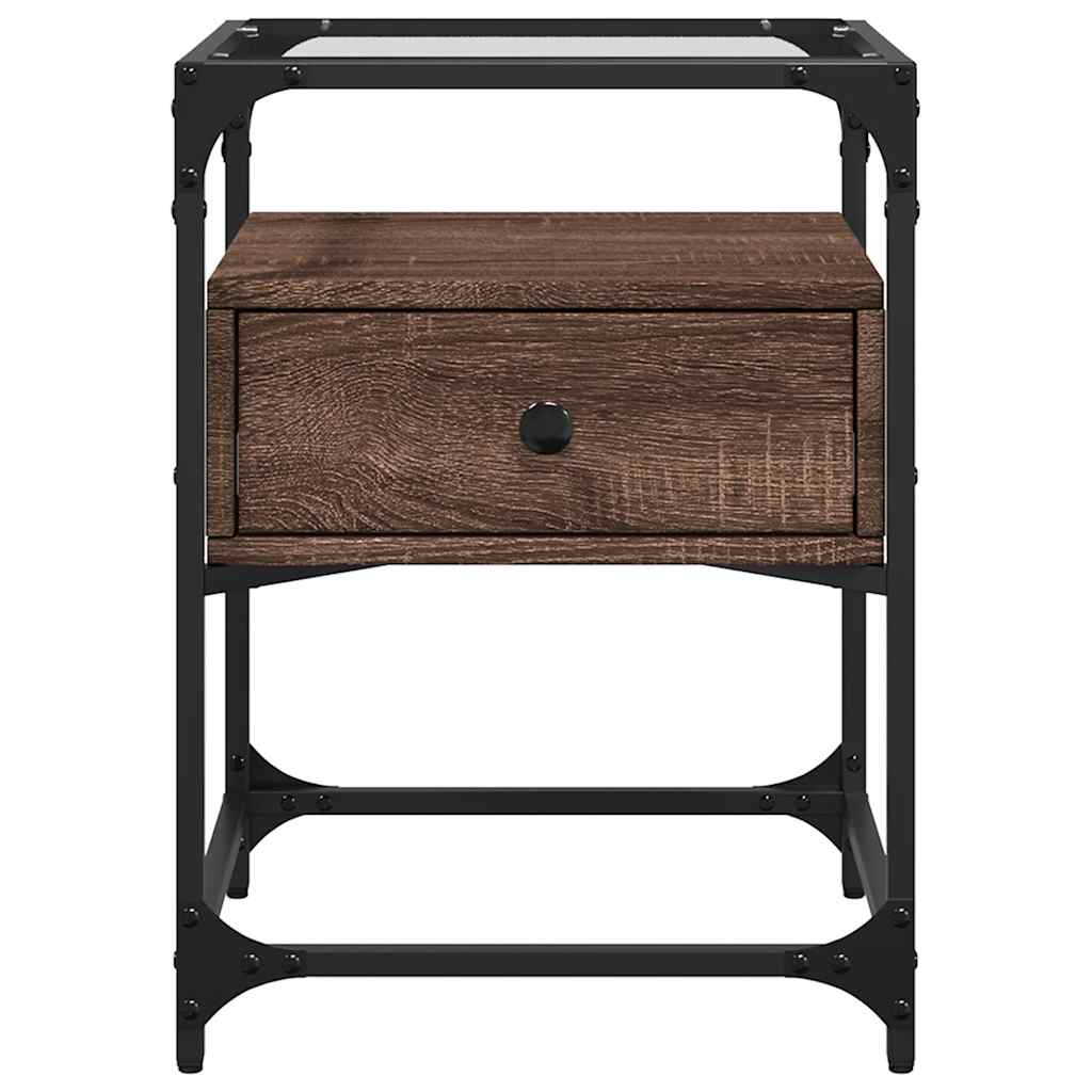 vidaXL Bedside Cabinet Brown Oak 40x40x55 cm Engineered Wood