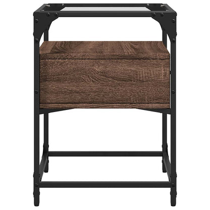 vidaXL Bedside Cabinet Brown Oak 40x40x55 cm Engineered Wood