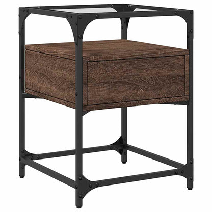 vidaXL Bedside Cabinet Brown Oak 40x40x55 cm Engineered Wood