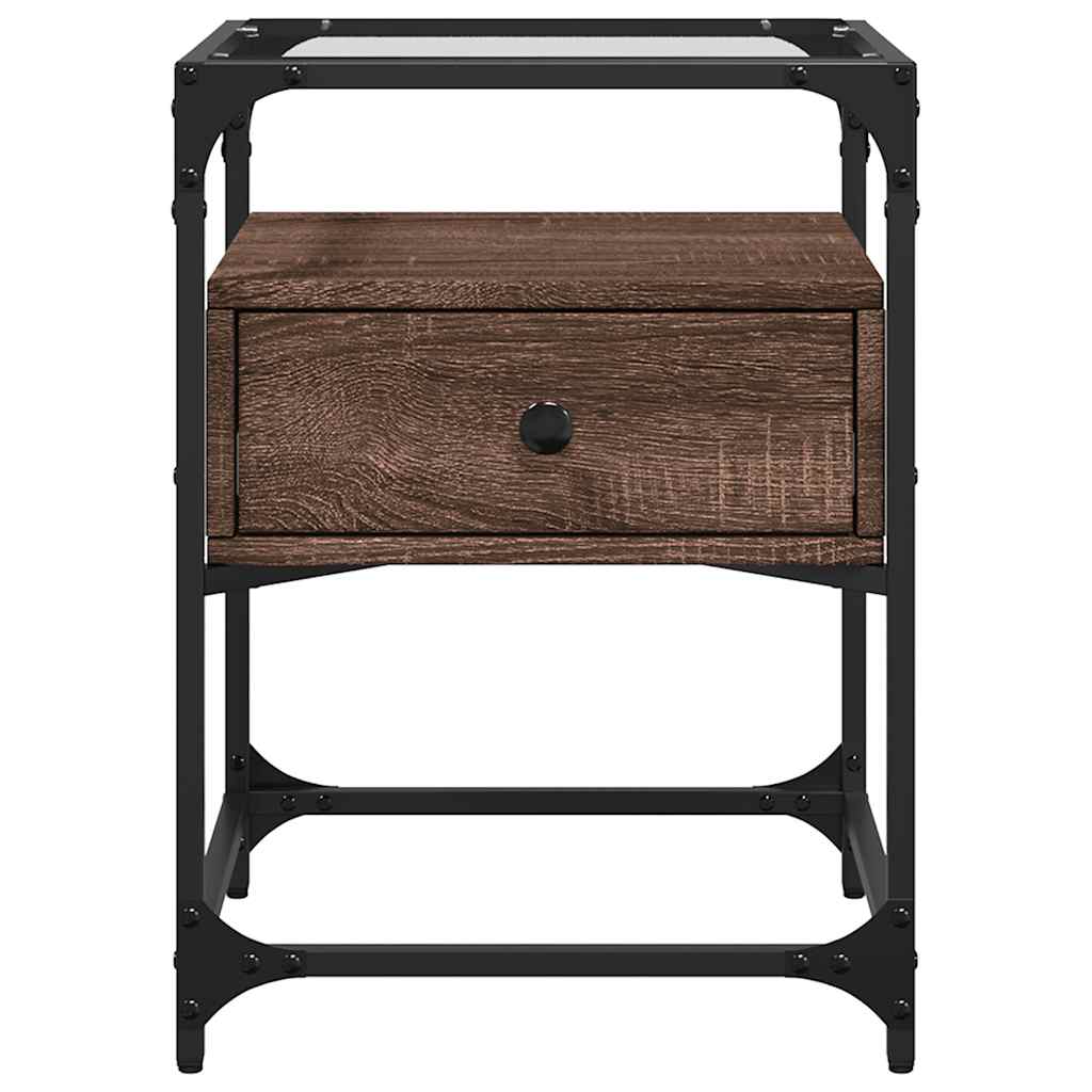 vidaXL Bedside Cabinets 2 pcs Brown Oak 40x40x55 cm Engineered Wood