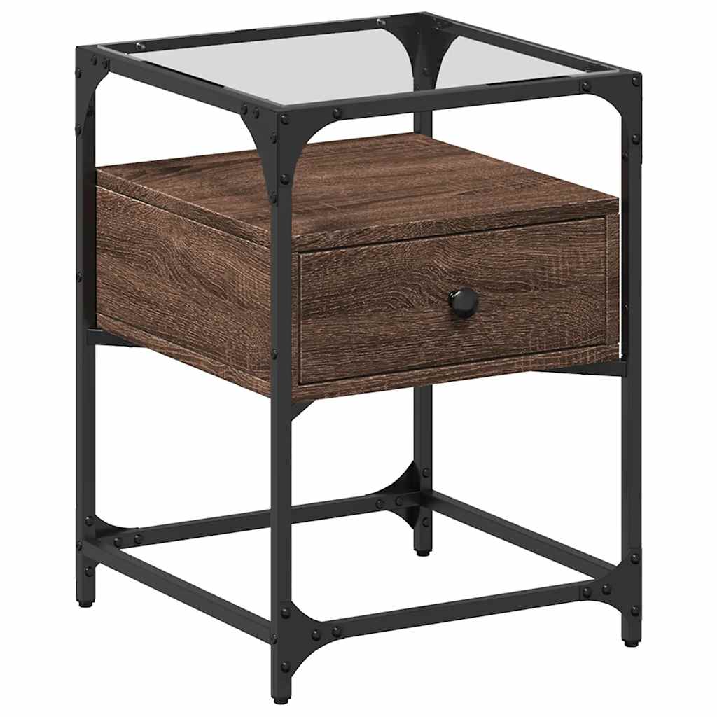 vidaXL Bedside Cabinets 2 pcs Brown Oak 40x40x55 cm Engineered Wood