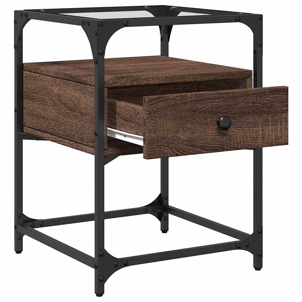 vidaXL Bedside Cabinets 2 pcs Brown Oak 40x40x55 cm Engineered Wood