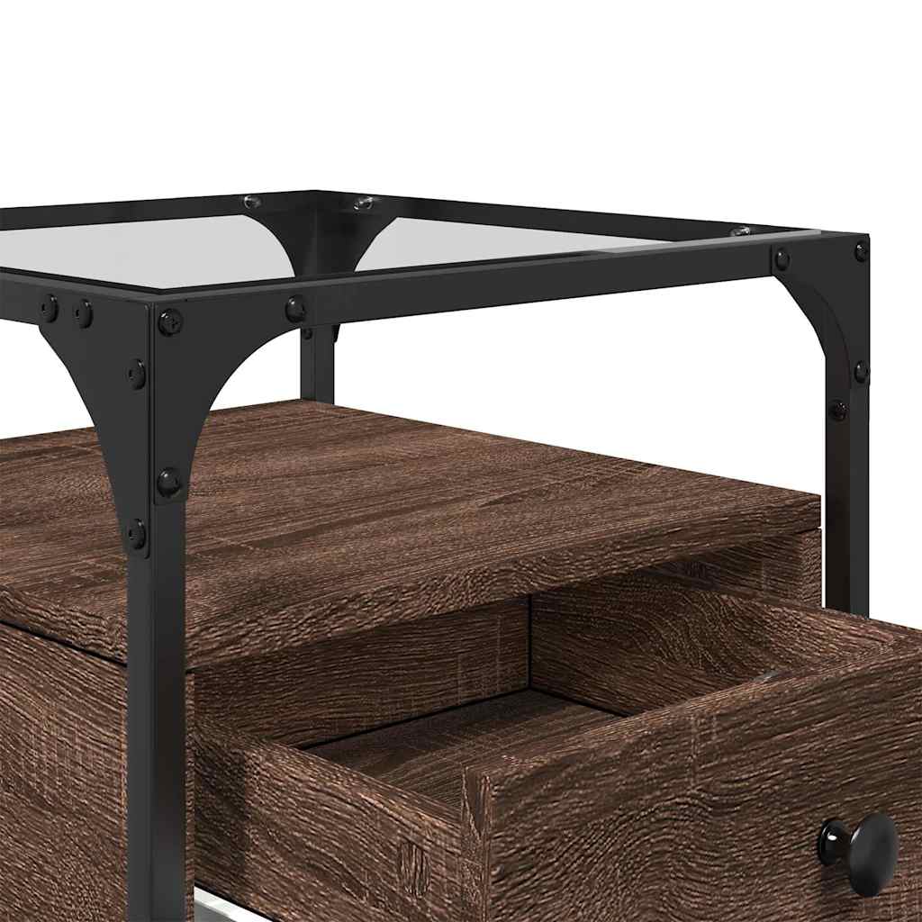 vidaXL Bedside Cabinets 2 pcs Brown Oak 40x40x55 cm Engineered Wood