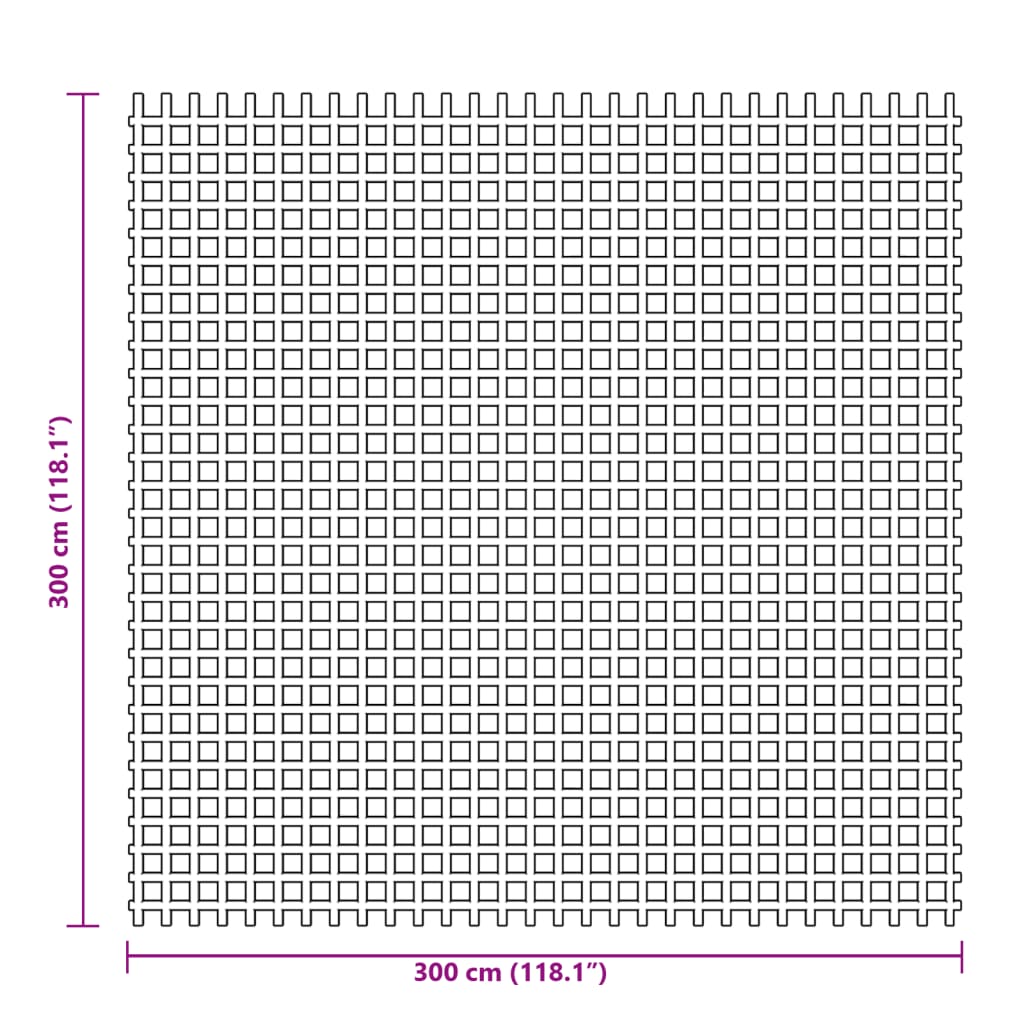 vidaXL Tent Carpet Anthracite 3x3 m