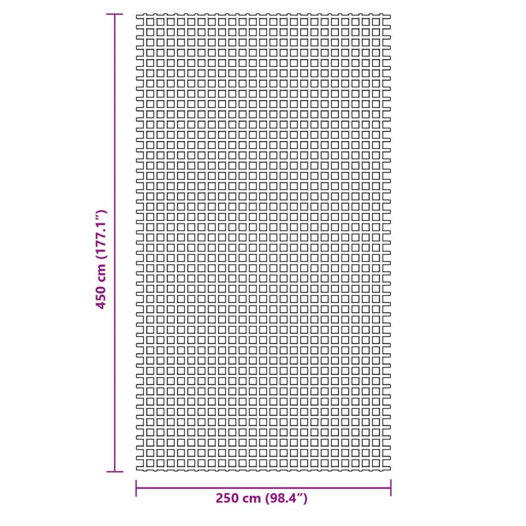 vidaXL Tent Carpet Green 4.5x2.5 m