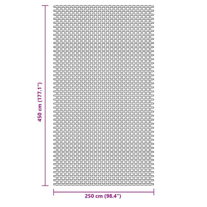 vidaXL Tent Carpet Green 4.5x2.5 m