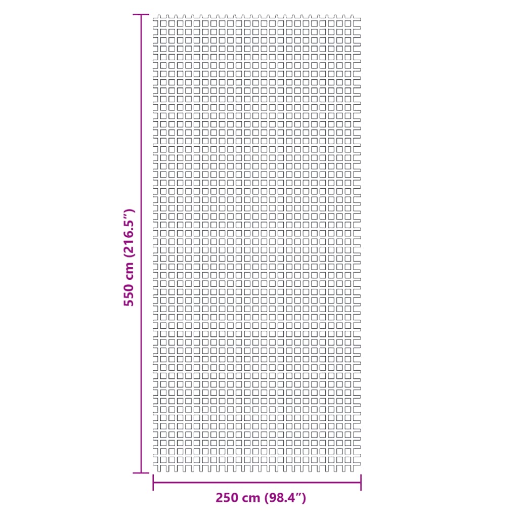 vidaXL Tent Carpet Green 5.5x2.5 m