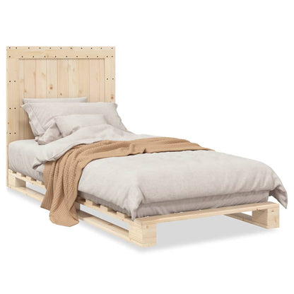 vidaXL Bed Frame | Natural Pine | Solid Pinewood | Single size | Durable